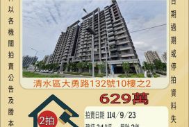 清水遠雄之星8兩房平車-9/23