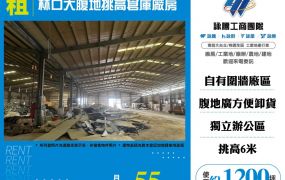 林口大腹地挑高倉庫廠房
