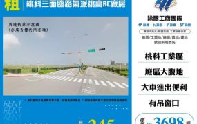 桃科三面臨路氣派挑高RC廠房136