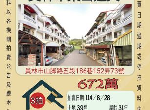 員林市東山透天-8/28開標