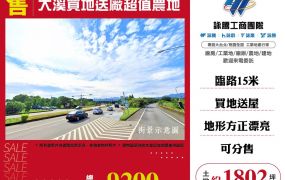 新北廠房廠辦 大溪買地送廠超值農地