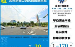 龜山華亞廠房出租-30米路華亞旁店面廠房出租