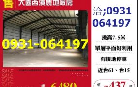 售桃園廠房-大園西濱農地廠房出售