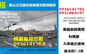 龜山廠房出租-交流道旁挑高腹地碼頭廠房