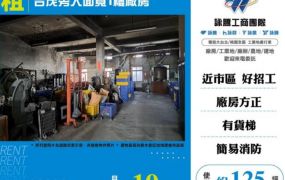台茂旁大面寬1樓廠房