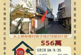 水上柳子林透天-9/25開標
