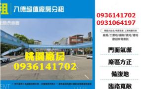 八德超值廠房分租