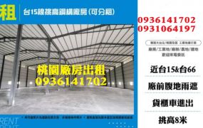 台15線挑高鋼構廠房(可分租)