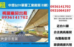中壢廠房出租-台31單層工業廠房