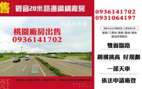 觀音廠房出售-20米路邊鋼構廠房