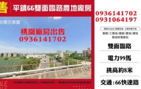 平鎮66雙面臨路農地廠房