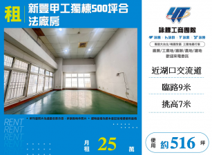 新豐甲工獨棟500坪合法廠房
