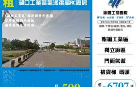 湖口工業區氣派挑高RC廠房155