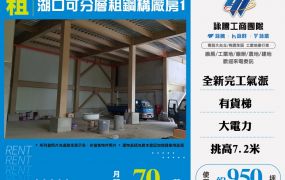 湖口可分層租鋼構廠房168