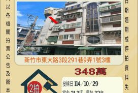 新竹北區康榔公寓-10/29開標