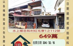 水上紅毛寮透天-11/4開標