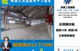 琪琪推~桃園甲工腹地廠房