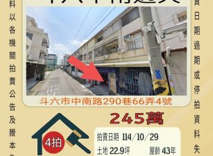 斗六中南透天-10/29開標