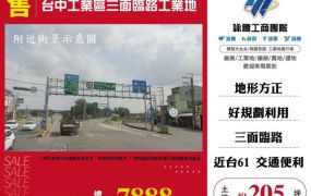 台中工業區三面臨路工業地146