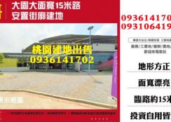 大園建地-大面寬15米路-安置街廓建地