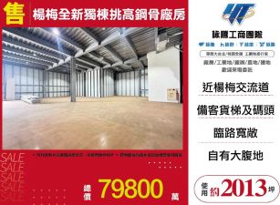 楊梅全新獨棟挑高鋼骨廠房