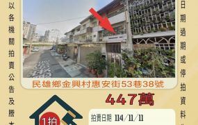 民雄金世界透天-11/11開標