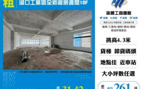 湖口工業區全新廠辦邊間10F-155