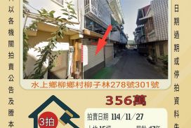 水上柳子林透天-11/27開標