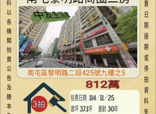 南屯黎明路三房-11/25開標