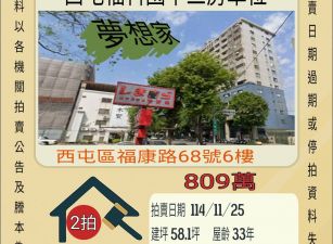 西屯福科國中三房車位-11/25開標