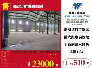海湖全新挑高廠房164