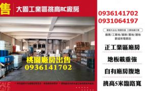 大園工業區廠房出售-挑高RC廠房