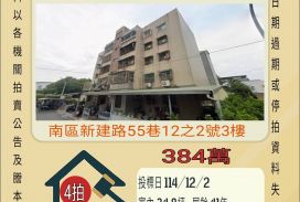 台南南區永華國小公寓-12/2 開標