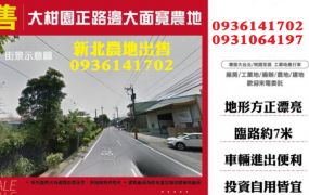 樹林農地出售-大柑園正路邊大面寬農地