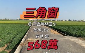 ~三角窗大面寬農地~ 溪口鄉美林國小旁