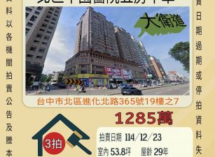 台中北區中國醫院五房平車-12/23 開標