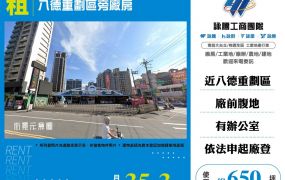 八德重劃區旁廠房出租