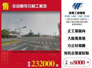台中幼獅工業區可分割工業地