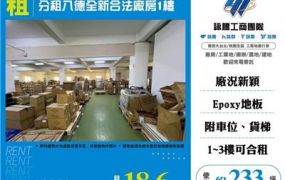 分租八德全新合法廠房1樓