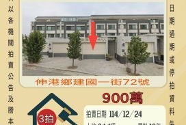 伸港什股透天-12/25開標