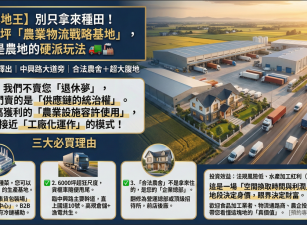 【美濃·中興路】6000坪「農產冷鏈與加工基地」— 這不是賣地，是賣一條供應鏈 【給懂產業佈局的老闆】
