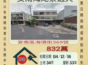 安南海尾寮透天-12/16開標