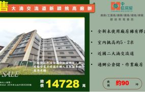 大湳交流道新穎挑高五樓廠辦