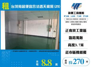 台茂旁超便宜合法透天廠房