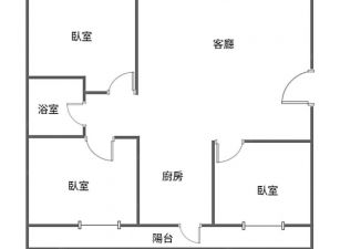 潭子市中心全新整理附車位景觀三房