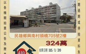 民雄頭橋工業區公寓-115/1/20 開標