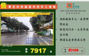 ☆☆華亞科技園區內百坪工業地☆☆