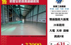 新屋全新挑高鋼構廠房155