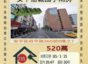 安平億載國小兩房-115/1/21 開標