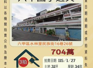 台南六甲國小透天-115/1/27 開標